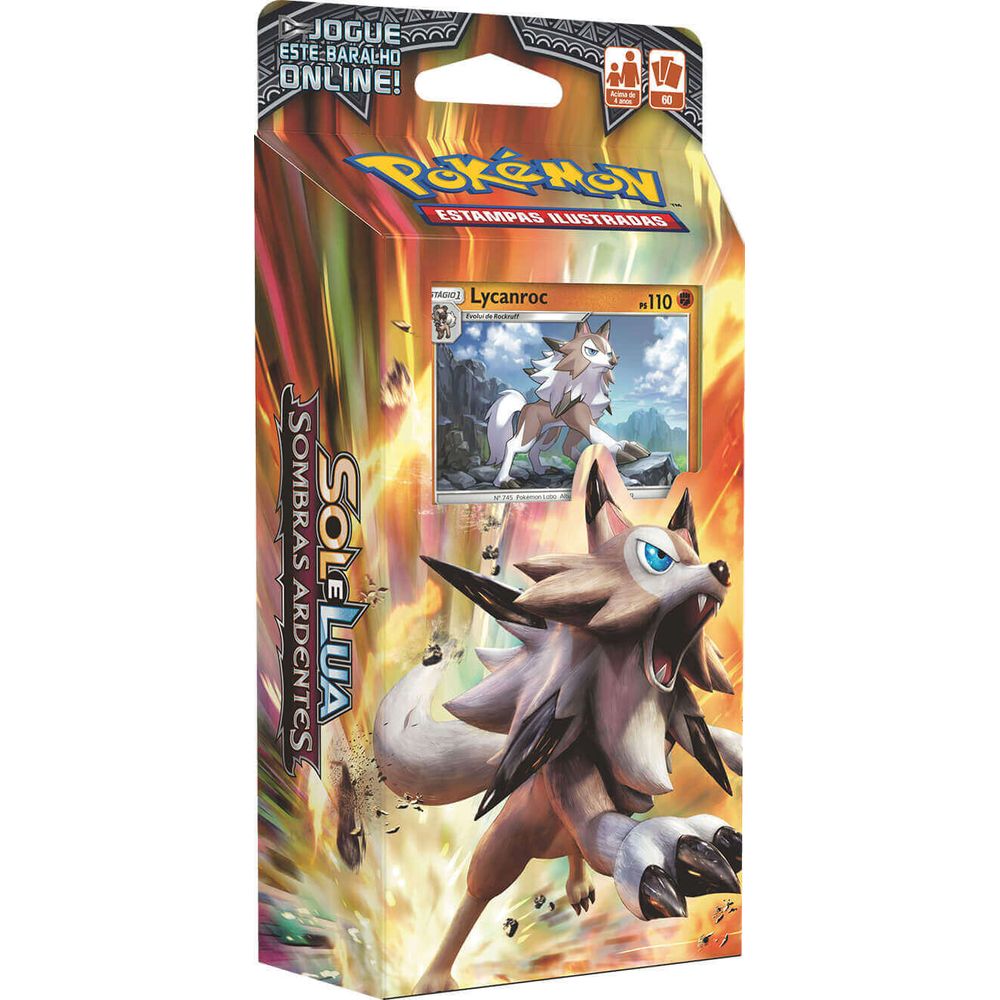 Starter Deck Pokémon Rocha Confiável Sol e Lua 3 Sombras Ardentes