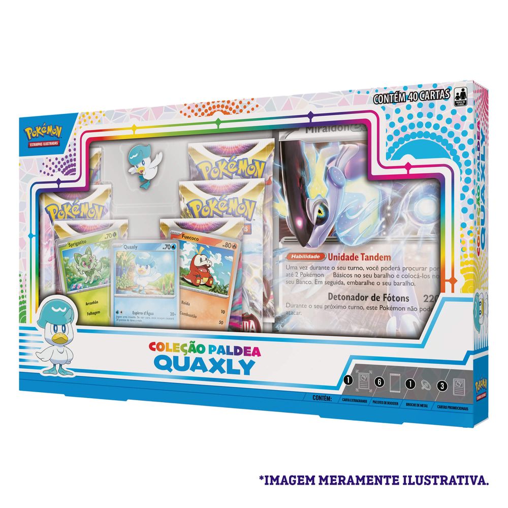 Box Pokémon Coleção Paldea Quaxly - Copag Loja