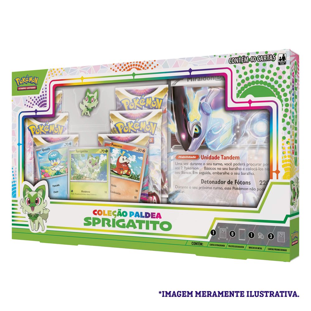 Box Pokémon Coleção Paldea Sprigatito - Copag Loja