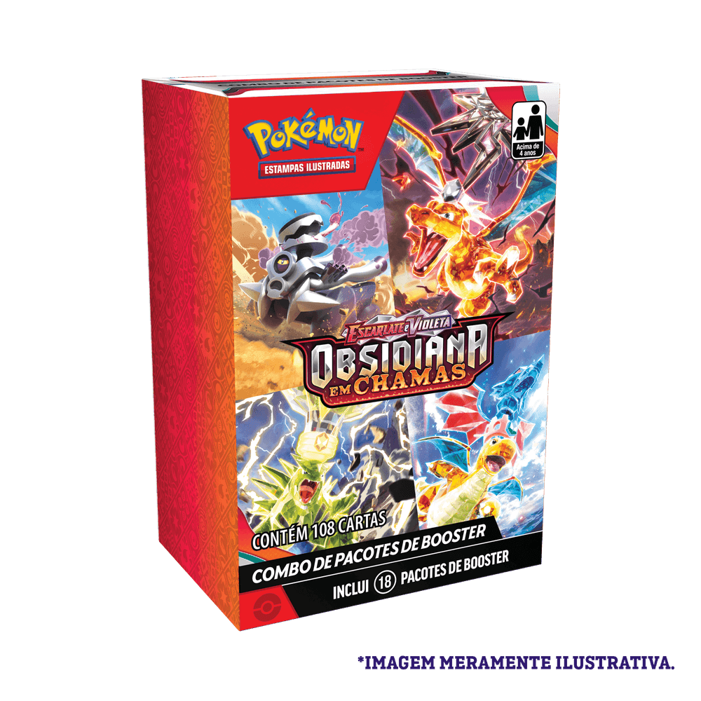 Pack Quádruplo Pokémon Escarlate e Violeta 3 Obsidiana em Chamas