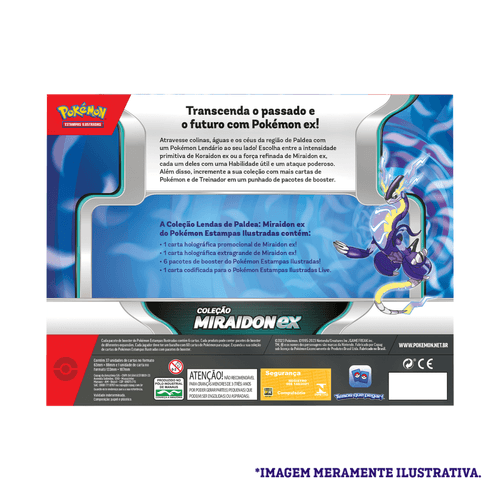 Box Pokemon - Miraidon Ex Lendas de Paldea - Pokémon TCG Escala