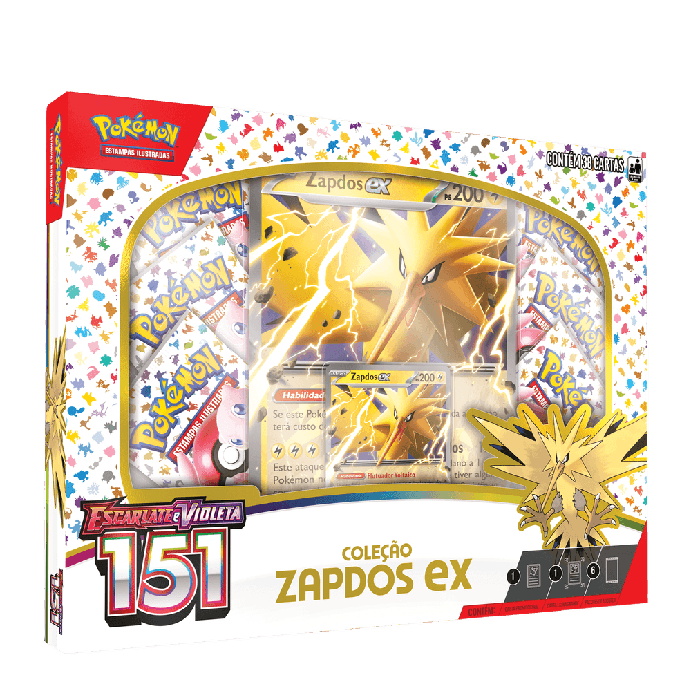 Box Pokémon Coleção 151 Zapdos Ex - Copag Loja