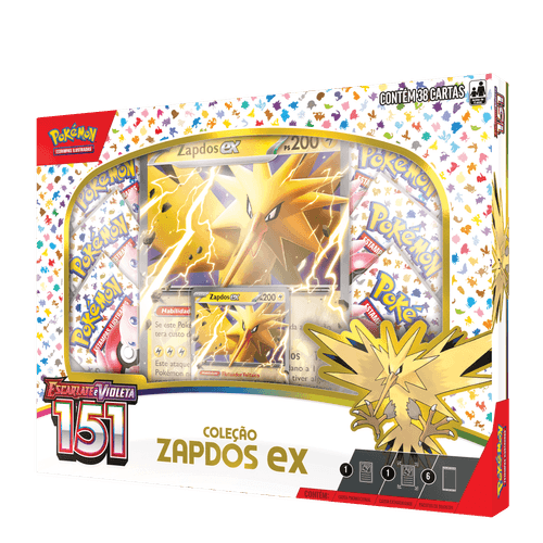 Box Pokémon Coleção 151 Zapdos Ex - Copag Loja