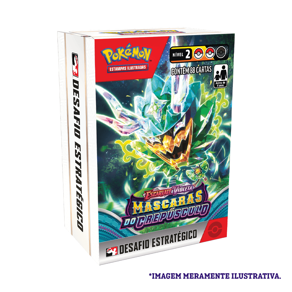 Kit Desafio Estratégico Pokémon Tcg Escarlate E Violeta 6 Mascaras De Crepúsculo Copag Loja