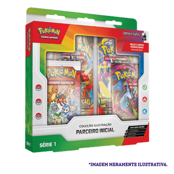 Box Pokémon Coleção Ilustração - Parceiro Inicial - Serie 01